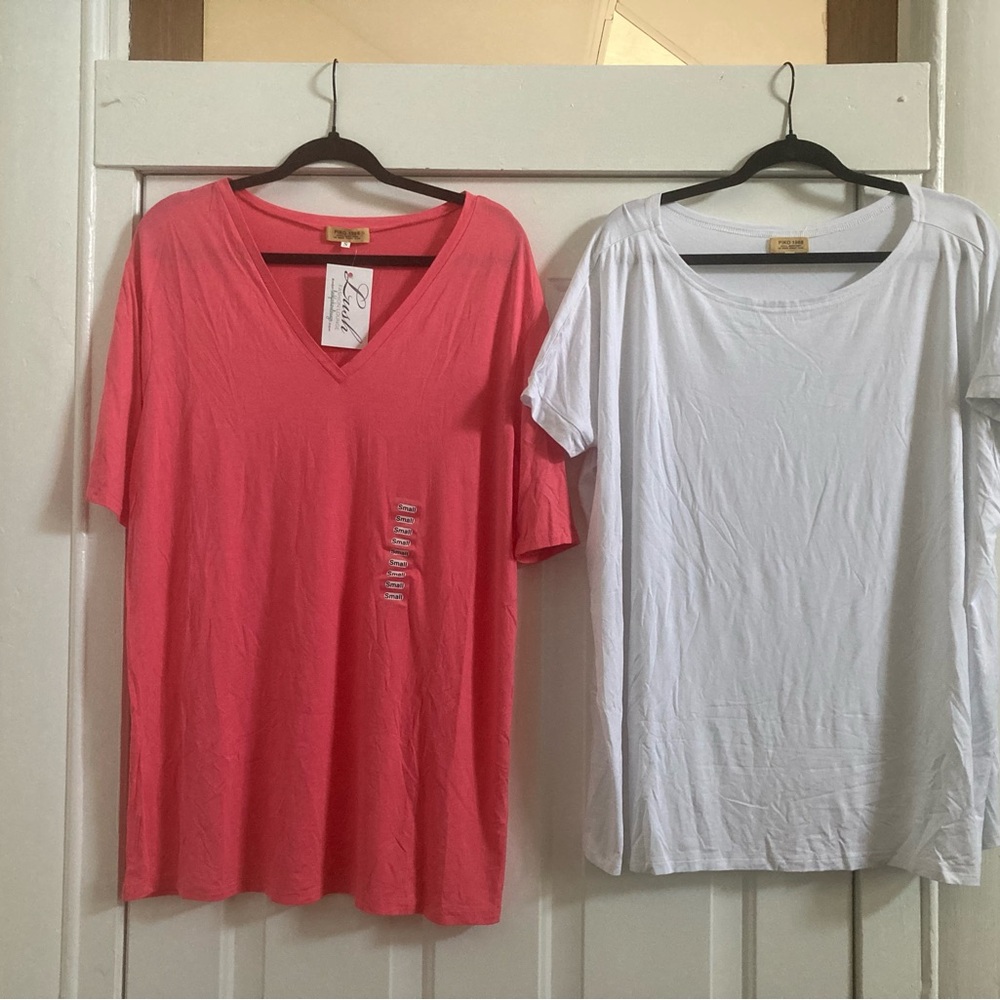 Set of two Piko 1988 short sleeve shirts ( 1 tunic length, 1 piko top length)